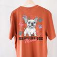 French Bulldog Mama Frenchie Dog Mom Women's Comfort Colors T-Shirt Back Print Yam