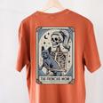 Frenchie Dog Mom Tarot Card French Bulldog Skeleton Mom Women's Comfort Colors T-Shirt Back Print Yam