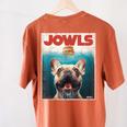 Tan Frenchie Jowls Fawn French Bulldog Mom Top Dad Women's Comfort Colors T-Shirt Back Print Yam