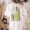 Camo US Flag French Bulldog Frenchie Patriot Dog Lover Women's Comfort Colors T-Shirt Back Print Ivory