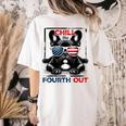 Chill The Fourth Out 4th Of July Cute French Bulldog Women's Comfort Colors T-Shirt Back Print Ivory