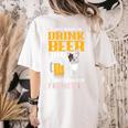 Drink Beer & Hang With My Frenchie French Bulldog Dad Women's Comfort Colors T-Shirt Back Print Ivory