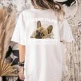 Frenchie Better Life French Bulldog Dog Lover Women's Comfort Colors T-Shirt Back Print Ivory