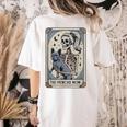 Frenchie Dog Mom Tarot Card French Bulldog Skeleton Mom Women's Comfort Colors T-Shirt Back Print Ivory