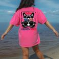 Chill The Fourth Out 4th Of July Cute French Bulldog Women's Comfort Colors T-Shirt Back Print Crunchberry