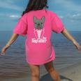 The Dogfather French Bulldog Dad Frenchie Papa T-Shirt Women's Comfort Colors T-Shirt Back Print Crunchberry