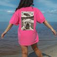 French Bulldog And UFO UFO And French Bulldog Selfie Women's Comfort Colors T-Shirt Back Print Crunchberry
