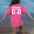 Frenchie Dad Dog Lover French Bulldog Father Dog Owner Women's Comfort Colors T-Shirt Back Print Crunchberry