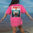 Tan Frenchie Jowls Fawn French Bulldog Mom Top Dad Women's Comfort Colors T-Shirt Back Print Crunchberry