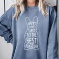 French Bulldog For Lover Happy Fathers Day Frenchie Dad Comfort Colors Sweatshirt Blue Jean