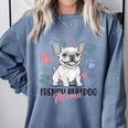 French Bulldog Mama Frenchie Dog Mom Comfort Colors Sweatshirt Blue Jean