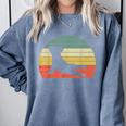 French Bulldog Yoga Frenchie Comfort Colors Sweatshirt Blue Jean