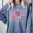 Women Dog Mama Dog And Cat Mom Furmama Women Comfort Colors Sweatshirt Blue Jean