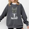 The Dogfather French Bulldog Dad Frenchie Papa T-Shirt Comfort Colors Sweatshirt Pepper