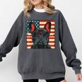 French Bulldog Dog Motif USA Patriot 4th Of July Comfort Colors Sweatshirt Pepper