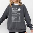 French Bulldog Facts Nutrition Frenchie Lover Comfort Colors Sweatshirt Pepper