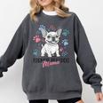 French Bulldog Mama Frenchie Dog Mom Comfort Colors Sweatshirt Pepper