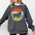 French Bulldog Retro Dog Comfort Colors Sweatshirt Pepper