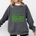 French Bulldog Rolling Fatties Dog Lover Puppy Owner Comfort Colors Sweatshirt Pepper