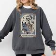 Frenchie Dog Mom Tarot Card French Bulldog Skeleton Mom Comfort Colors Sweatshirt Pepper