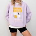 Drink Beer & Hang With My Frenchie French Bulldog Dad Comfort Colors Sweatshirt Orchid