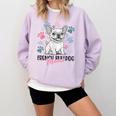 French Bulldog Mama Frenchie Dog Mom Comfort Colors Sweatshirt Orchid