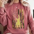Camo US Flag French Bulldog Frenchie Patriot Dog Lover Comfort Colors Sweatshirt Crimson
