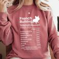 French Bulldog Facts Nutrition Frenchie Lover Comfort Colors Sweatshirt Crimson