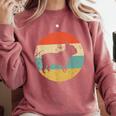 French Bulldog Retro Dog Comfort Colors Sweatshirt Crimson