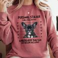 Personal Stalker French Bulldog Comfort Colors Sweatshirt Crimson
