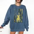 Camo US Flag French Bulldog Frenchie Patriot Dog Lover Comfort Colors Sweatshirt Denim