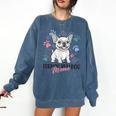 French Bulldog Mama Frenchie Dog Mom Comfort Colors Sweatshirt Denim