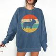French Bulldog Retro Dog Comfort Colors Sweatshirt Denim
