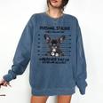 Personal Stalker French Bulldog Comfort Colors Sweatshirt Denim