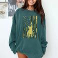 Camo US Flag French Bulldog Frenchie Patriot Dog Lover Comfort Colors Sweatshirt Blue Spruce