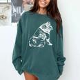 English Bulldog Dog Hund Gift Comfort Colors Sweatshirt Blue Spruce