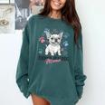 French Bulldog Mama Frenchie Dog Mom Comfort Colors Sweatshirt Blue Spruce