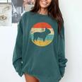 French Bulldog Retro Dog Comfort Colors Sweatshirt Blue Spruce