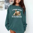 Frenchie Better Life French Bulldog Dog Lover Comfort Colors Sweatshirt Blue Spruce