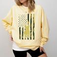 Camo US Flag French Bulldog Frenchie Patriot Dog Lover Comfort Colors Sweatshirt Butter