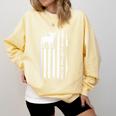 French Bulldog American Flag Frenchie Dog Comfort Colors Sweatshirt Butter