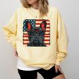 French Bulldog Dog Motif USA Patriot 4th Of July Comfort Colors Sweatshirt Butter