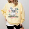 French Bulldog Mama Frenchie Dog Mom Comfort Colors Sweatshirt Butter