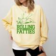 French Bulldog Rolling Fatties Dog Lover Puppy Owner Comfort Colors Sweatshirt Butter