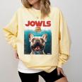 Tan Frenchie Jowls Fawn French Bulldog Mom Top Dad Comfort Colors Sweatshirt Butter