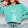 French Bulldog For Lover Happy Fathers Day Frenchie Dad Comfort Colors Sweatshirt Chalky Mint