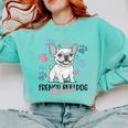 French Bulldog Mama Frenchie Dog Mom Comfort Colors Sweatshirt Chalky Mint