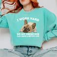 Frenchie Better Life French Bulldog Dog Lover Comfort Colors Sweatshirt Chalky Mint