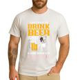 Drink Beer & Hang With My Frenchie French Bulldog Dad Men's Casual T-Shirt White