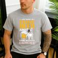 Drink Beer & Hang With My Frenchie French Bulldog Dad Men's Casual T-Shirt Sport Grey